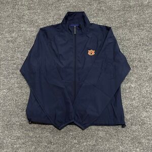 Turfer Sport Windbreaker Womens Size M Navy Blue Auburn Tigers Full Zip NCAA